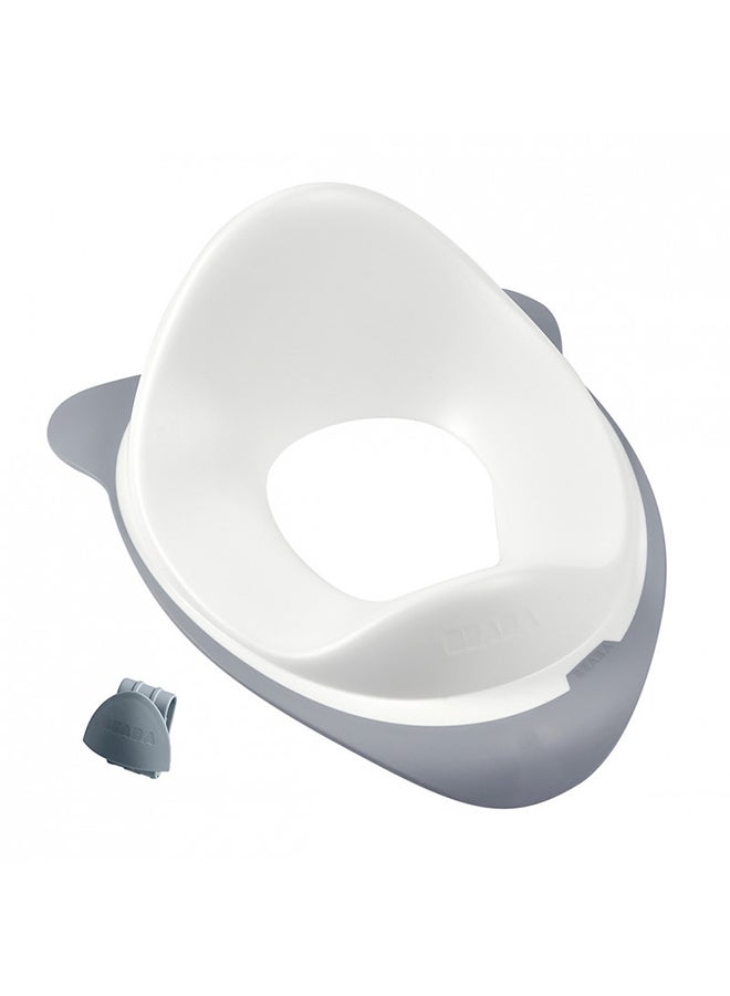 BEABA Toddler Toilet Seat - Training Booster Seat - Toilet Seat With Attachment Hook - Non Slip And Ergonomic - Easy Care - Light Mist  - Image 1