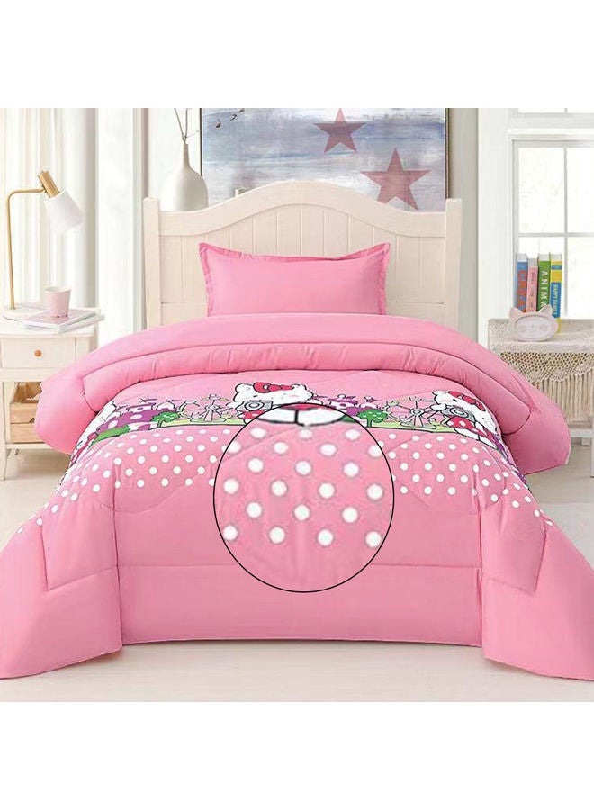 Washable Comforter Set Microfiber Pink 120x200cm - Image 2