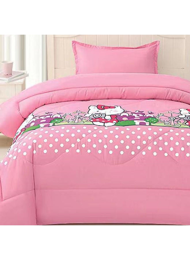 Washable Comforter Set Microfiber Pink 120x200cm - Image 3