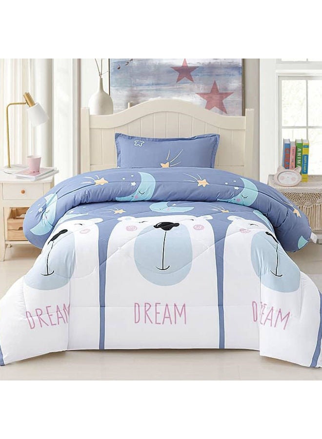 Washable Comforter Set Microfiber Multicolour 120x200cm - Image 1