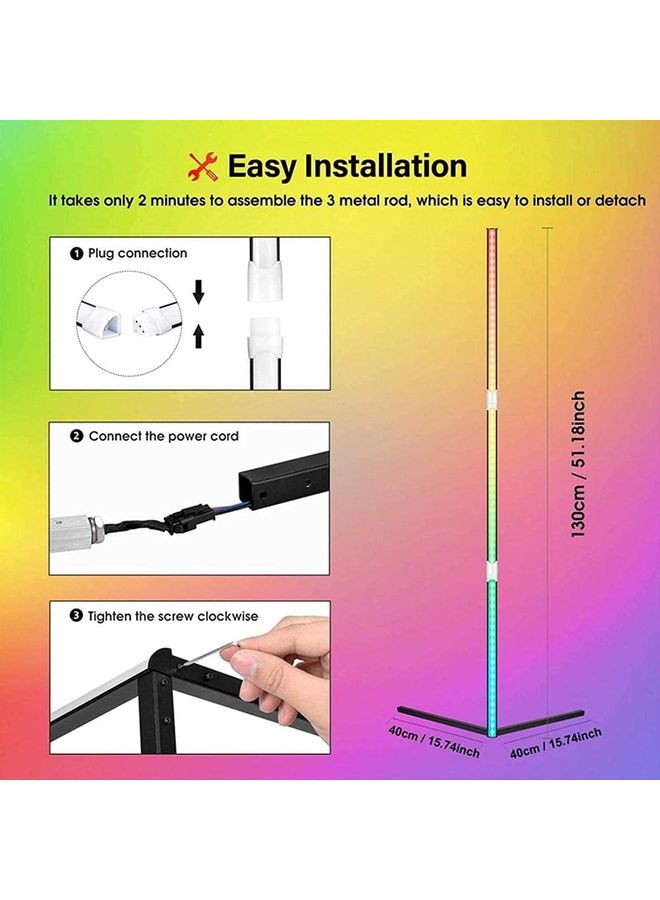 Remote Control LED Light Corner Lamp Multicolour
