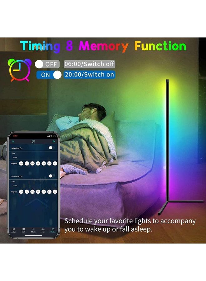 شو وو مصباح زاوية بإضاءة LED مع جهاز تحكم مزود بخاصية البلوتوث متعدد الألوان  - Image 3