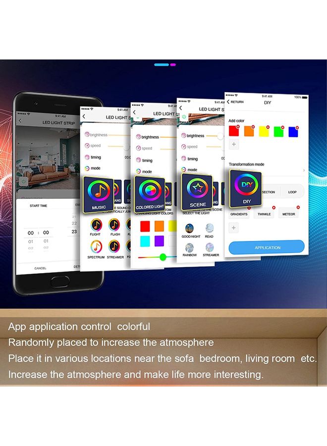 XiuWoo Remote Control LED Light Corner Lamp Multicolour - Image 4
