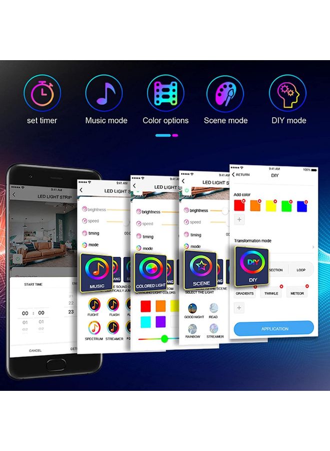 XiuWoo Remote Control LED Light Corner Lamp Multicolour - Image 3