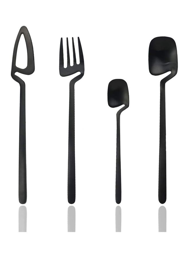 XiuWoo - 24-Piece Flatware Set Satin Finish For 6 Knives / Forks / Spoons Included Dishwasher Safe Multicolour one sizecm - Image 1