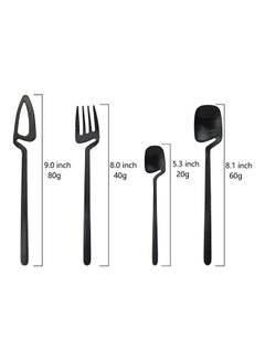 XiuWoo 24-Piece Flatware Set Satin Finish For 6 Knives / Forks / Spoons Included Dishwasher Safe Multicolour one sizecm  - Image 2