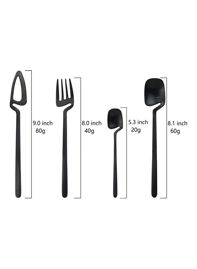 XiuWoo - 24-Piece Flatware Set Satin Finish For 6 Knives / Forks / Spoons Included Dishwasher Safe Multicolour one sizecm - Image 1