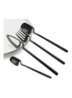 XiuWoo 24-Piece Flatware Set Satin Finish For 6 Knives / Forks / Spoons Included Dishwasher Safe Multicolour one sizecm  - Image 3