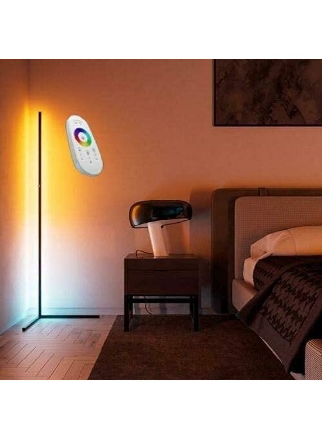 XiuWoo Remote Control RGB LED Corner Floor Lamp Yellow/Blue