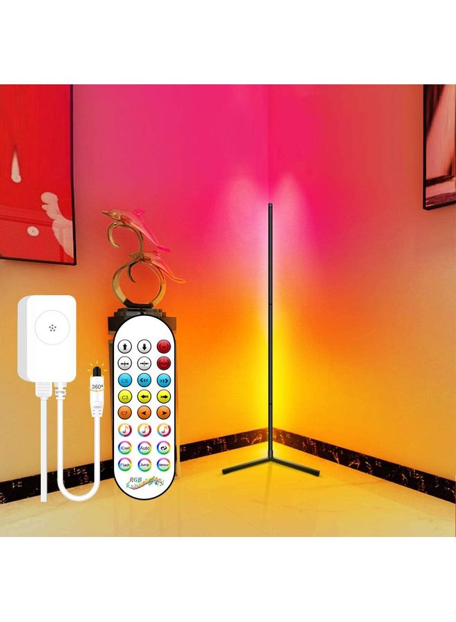 XiuWoo Remote Control RGB LED Corner Floor Lamp Red/Yellow