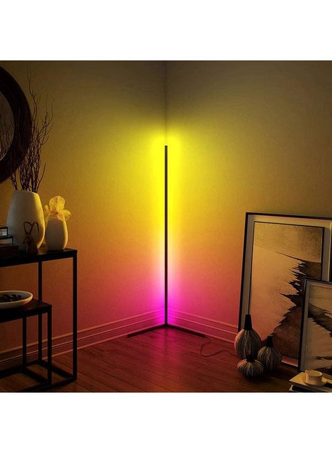 مصباح LED أرضي للزاوية بإضاءة RGB ومزود بجهاز تحكم عن بعد متعدد الألوان