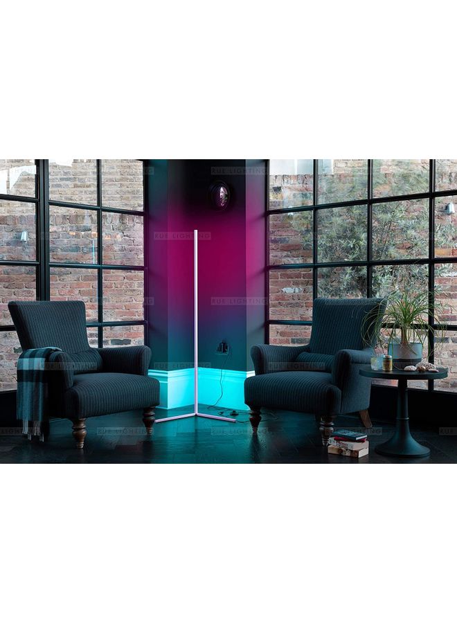 XiuWoo Remote Control RGB LED Corner Floor Lamp Pink/Blue - Image 1