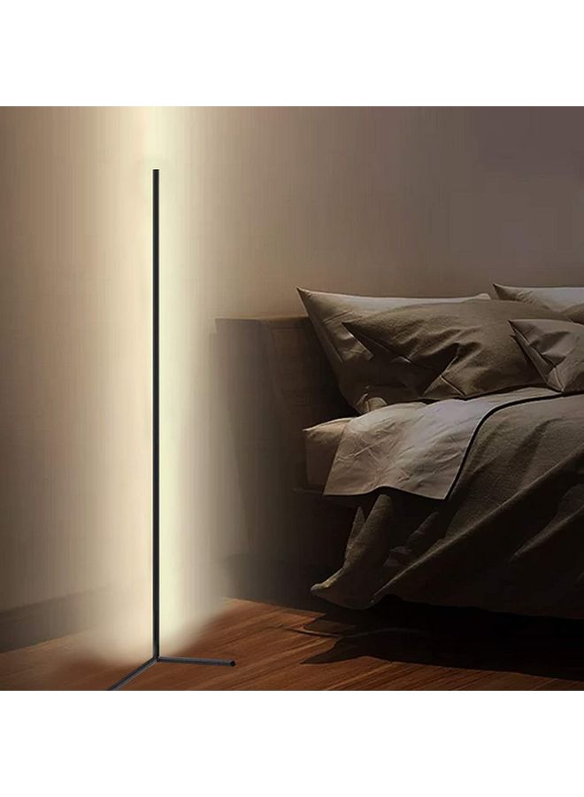 شو وو مصباح LED أرضي للزاوية بإضاءة RGB ومزود بجهاز تحكم عن بعد أبيض