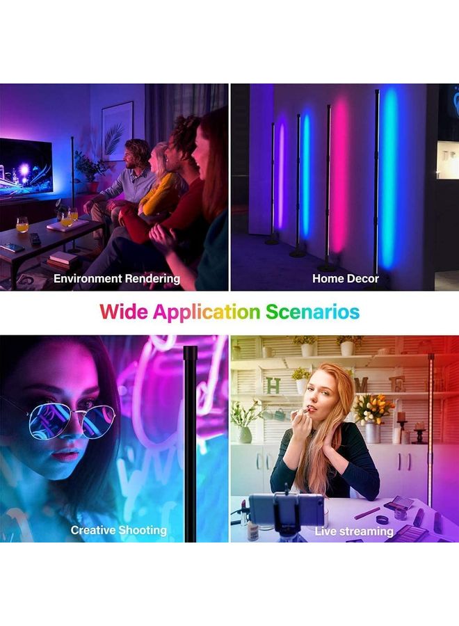 شو وو مصباح زاوية بضوء LED مع جهاز تحكم عن بعد متعدد الألوان - Image 4