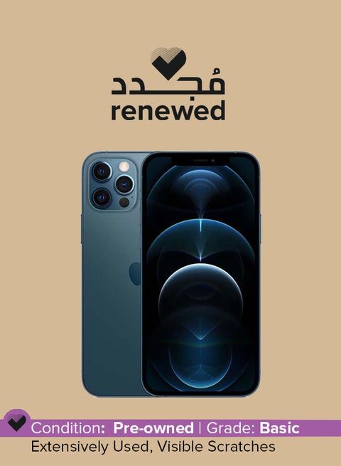 Renewed - iPhone 12 Pro 128GB Pacific Blue 5G - International Version