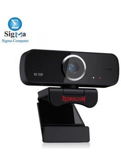 REDRAGON 720P Webcam With Built-In Dual Microphone 360-Degree Rotation  - Image 1