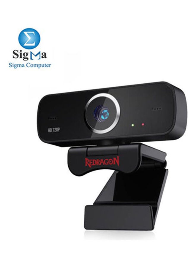 REDRAGON 720P Webcam With Built-In Dual Microphone 360-Degree Rotation  - Image 2