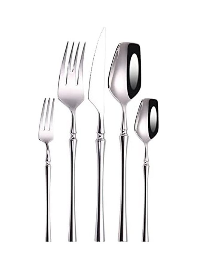 XiuWoo 5 Pcs Tableware Cutlery Set Stainless Steel Multicolour one sizecm 