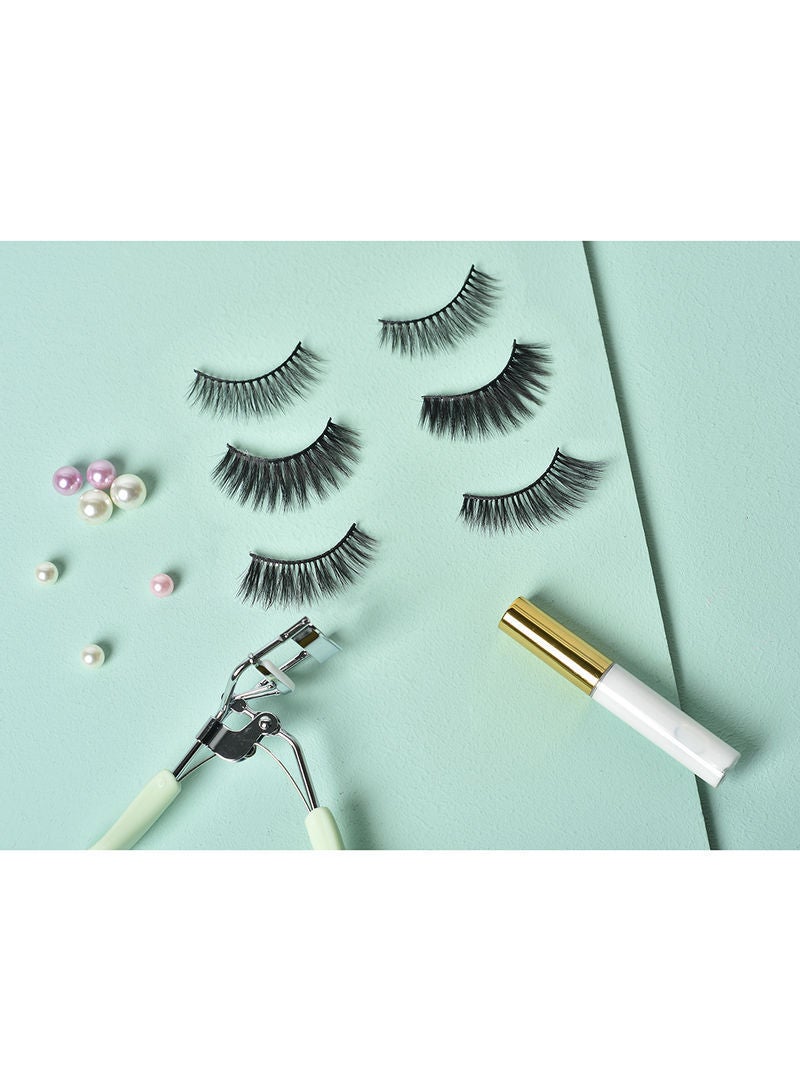 Aila XXXTRA Pack Of 3 False Eyelashes Natural + Length + Volume Black - Image 4