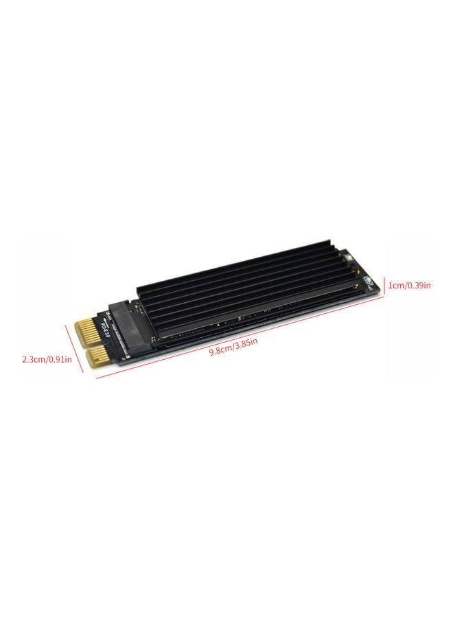 Generic - PCI-E to NVME M.2 Adapter Card with Heat Sink and Thernal Black - Image 1