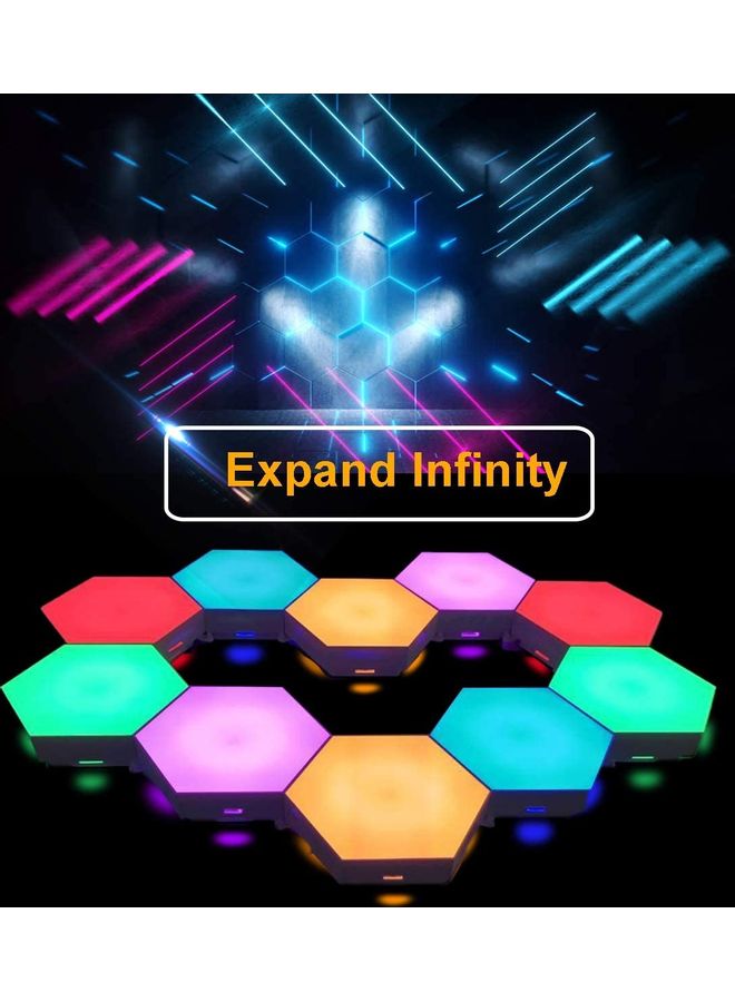 Generic 6-Piece Hexagon Wall Light with Remote Multicolour  - Image 4