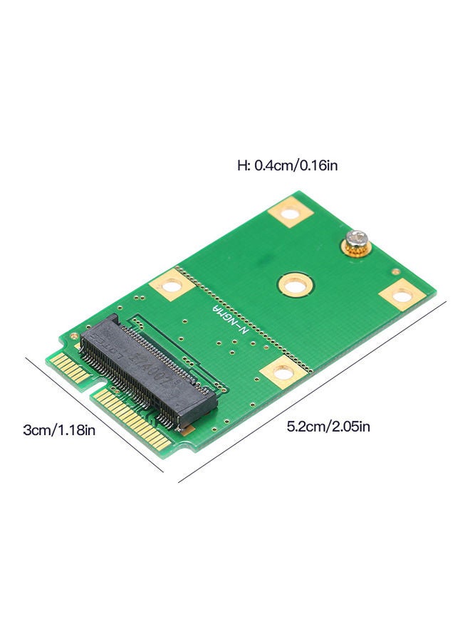 Generic M.2 NGFF to MSATA SSD Adapter Card Green/Black  - Image 3