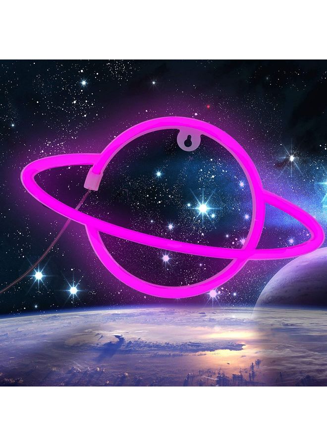 XiuWoo Planet Neon Sign Light Purple - Image 1