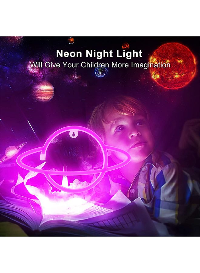 XiuWoo Planet Neon Sign Light Purple - Image 2