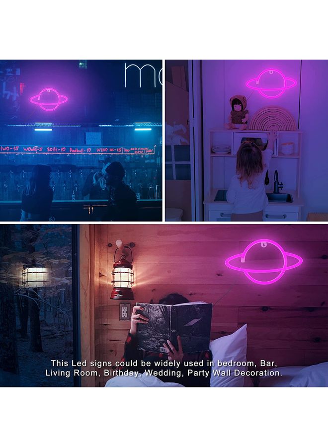 XiuWoo Planet Neon Sign Light Purple - Image 3