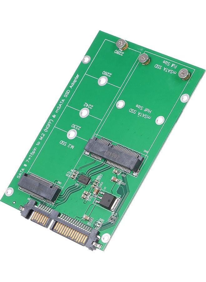 M.2 NGFF to SATA Adapter Card Green/Black  - Image 3