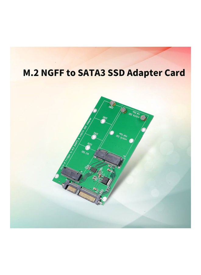 M.2 NGFF to SATA Adapter Card Green/Black  - Image 4