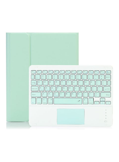 Detachable BT Keyboard Case with Touchpad Charging Pen Slot Compatible with Apple iPad Pro11 Green