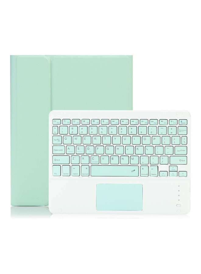 Generic Detachable BT Keyboard Case with Touchpad Charging Pen Slot Compatible with Apple iPad Pro11 Green 