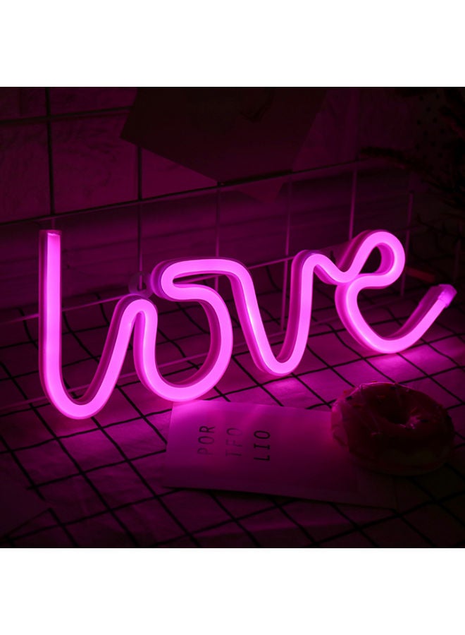 Neon Led Love Sign Shaped Wall Decor Light Pink  - Image 1