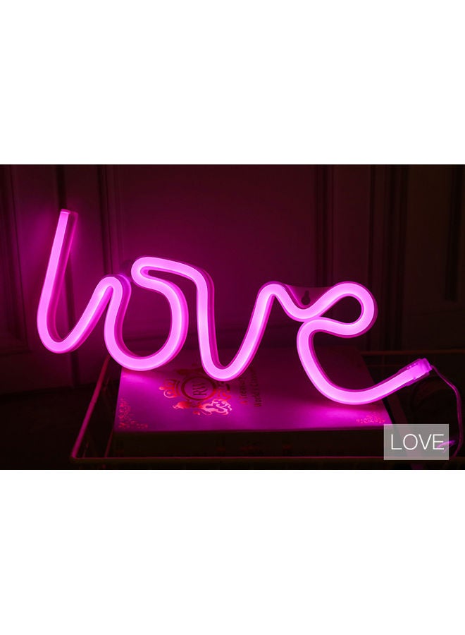 Neon Led Love Sign Shaped Wall Decor Light Pink  - Image 2