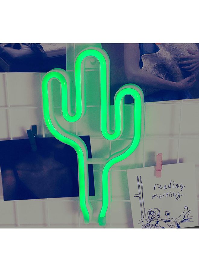 XiuWoo Cactus Neon Sign Light Green - Image 1