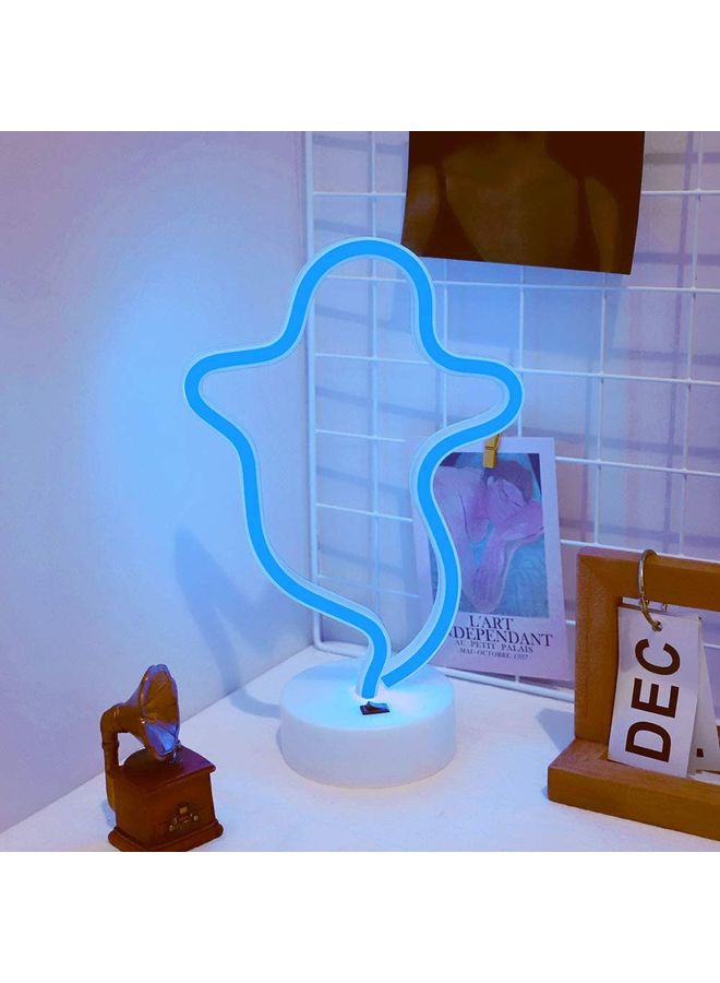 XiuWoo Planet Neon Signs Lights with Stand with Stand blue  - Image 2