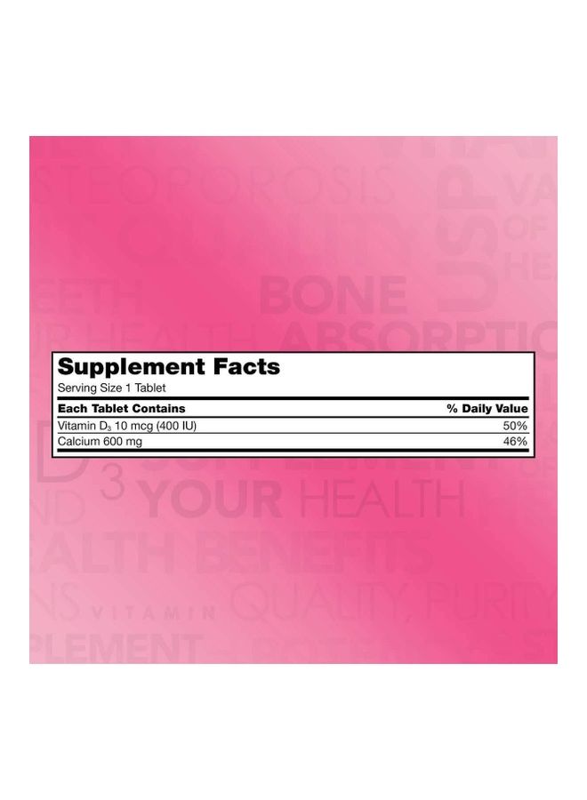 Kirkland Signature Signature, Calcium 600 mg + D3  - Image 2