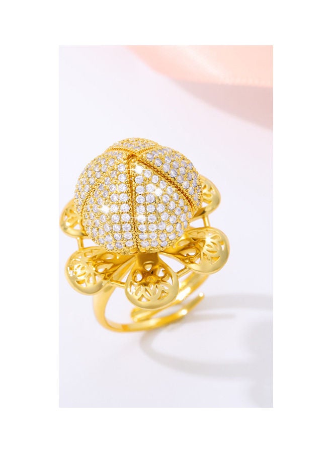 جولي خاتم مفتوح على شكل زهرة قابل للدوران - Image 3