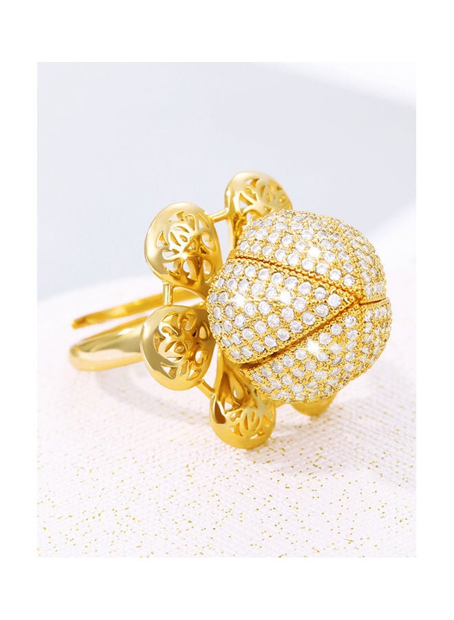 جولي خاتم مفتوح على شكل زهرة قابل للدوران - Image 4