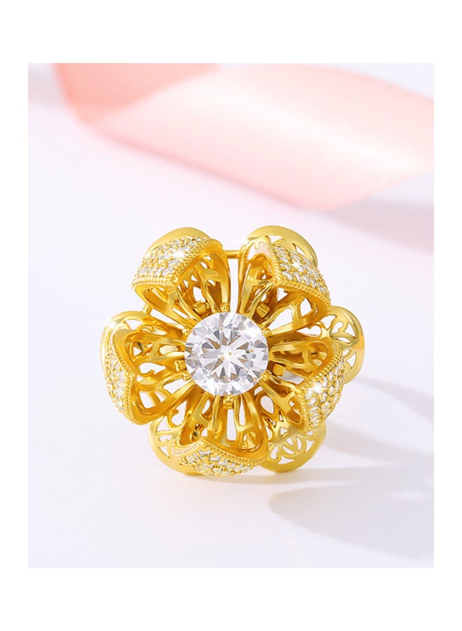 جولي خاتم مفتوح على شكل زهرة قابل للدوران - Image 5