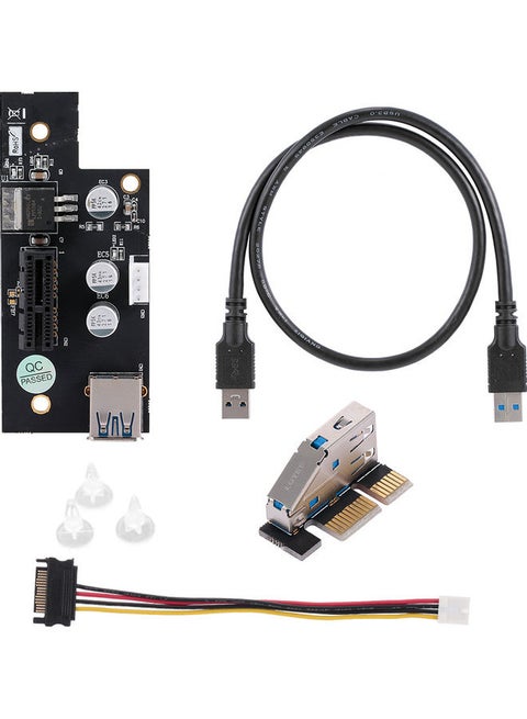 PCI-E 1X to 1x/4x/8x/16x Extension Card Adapter Card Black/Silver