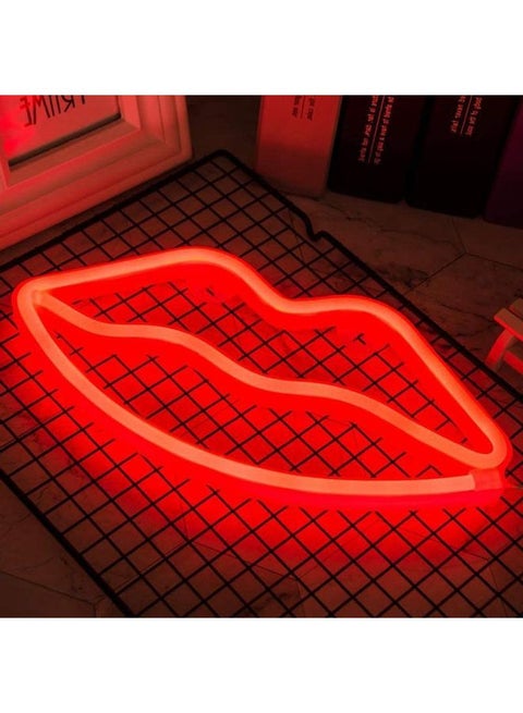 Lips Signs Lights for Wall Decor Red