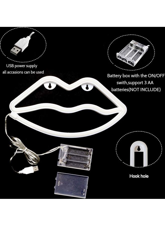 XiuWoo Lips Signs Lights for Wall Decor Red  - Image 4