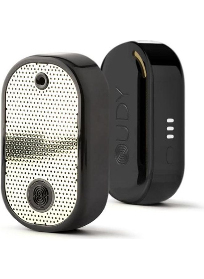 جهاز بخور محمول ذكي أسود/فضي 8.5 x 8.5سم