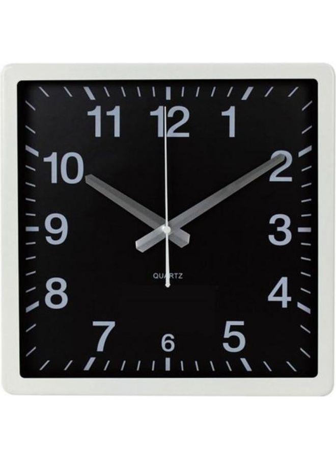 ClassPro Square Shape Quartz Wall Clock Black/White 28x28cm 
