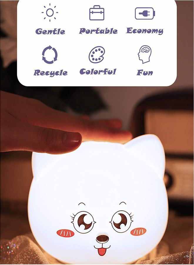 XiuWoo Touch Sensor Control Bear Night Light White - Image 2