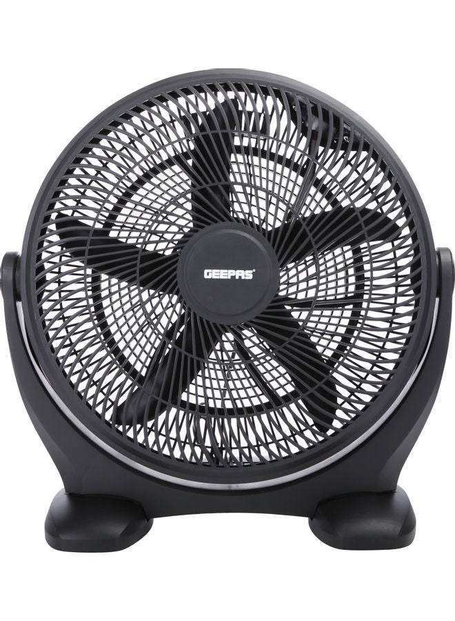 GEEPAS - Personal High Performance Box Fan with 3 Speed Controls and 5 Leaf Blades 180 Degree Adjustable Angle and Efficient Cooling GF21138 Black - Image 1