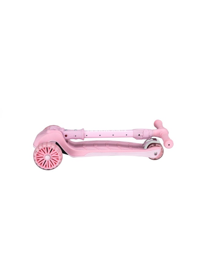 TINY WHEEL 3-Wheel Kick Scooter With Led Lights Pink For Kids And Adults Durable Pink 14cm - Image 2
