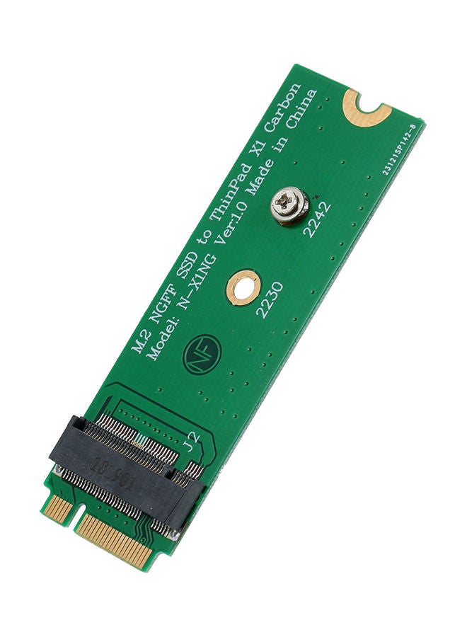 Generic NGFF M.2 to X1 Carbon 2013 Notebook SSD Converter Adapter Card Green/Black  - Image 1